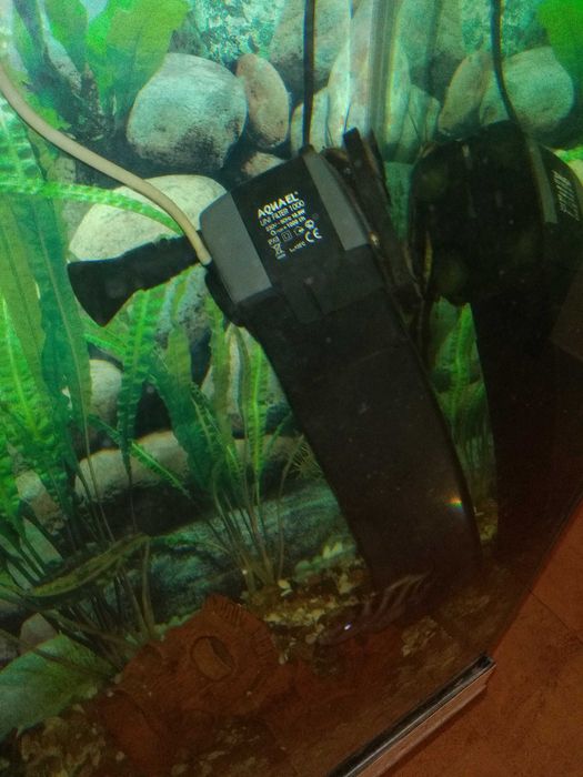 Аквариум 180 литра размери д 90/в 63/ш 35 см и долен шкаф/стойка