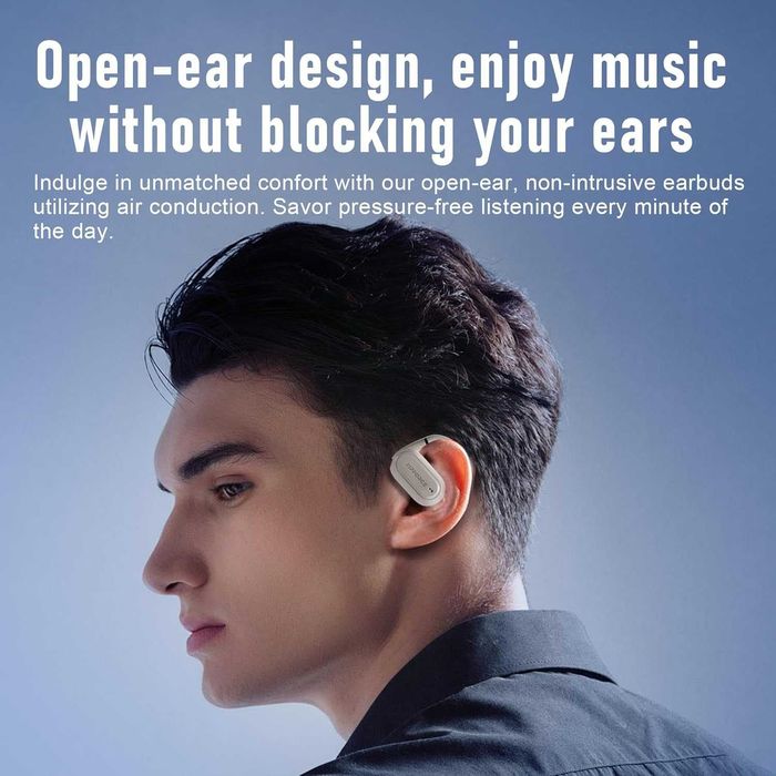 ZIPFORCE безжични слушалки с отворено ухо, Bluetooth 5.3, IPX6, жълти