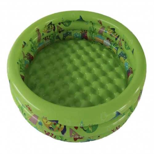 Голям басейн, надуваем с надуваемо дъно 3 нива, 130 х 35 см, зелен син