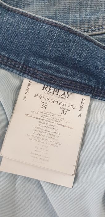 Replay Anbass Slim Fit Mens Size 34/32  ОРИГИНАЛ! Мъжки Дънки!