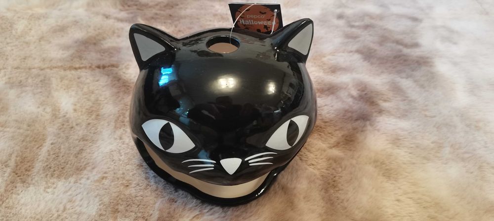 свещник, керамична котка