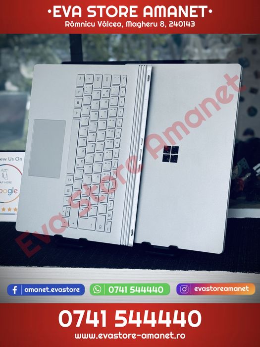 Laptop 2-in-unu Microsoft Surface Book 2 13.5” Touch i5-8350U 8GB RAM 256GB SSD