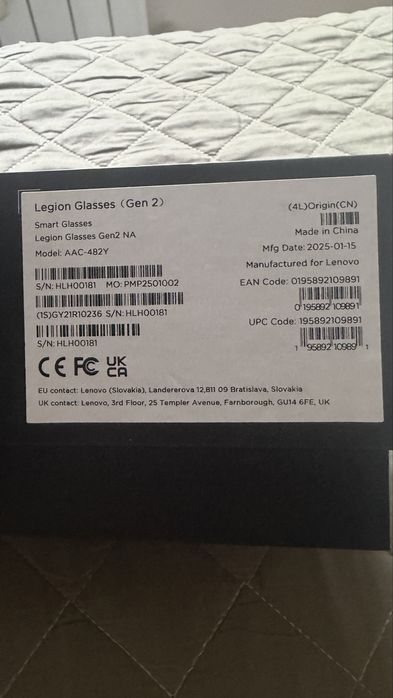 Очки Lenovo legion Glasses (Gen 2) обемн на айфон от 15