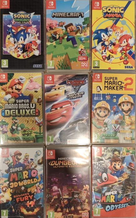 Nintendo Switch плюс 9 бр. игри