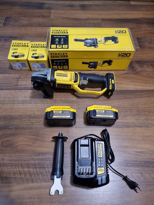 Polizor unghiular / Flex cu 2 acumulatori  Stanley