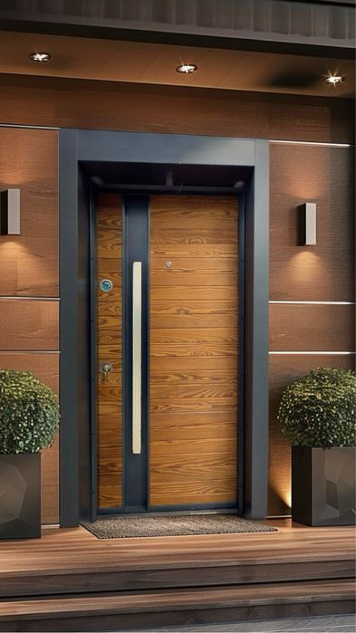 Входна врата за външни условия-Dark cedar