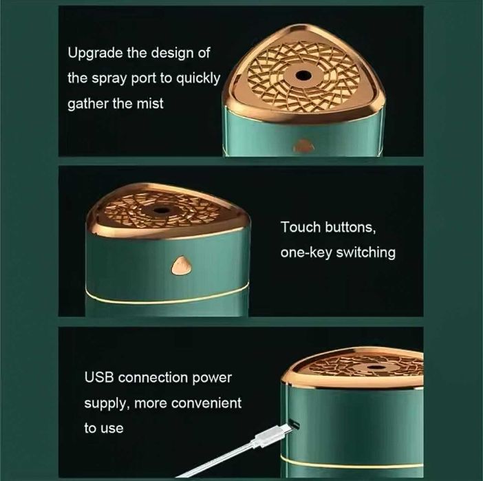 Umidificator de Camera Inteligent, Moduri Noapte LED, Rezervor 1000ml