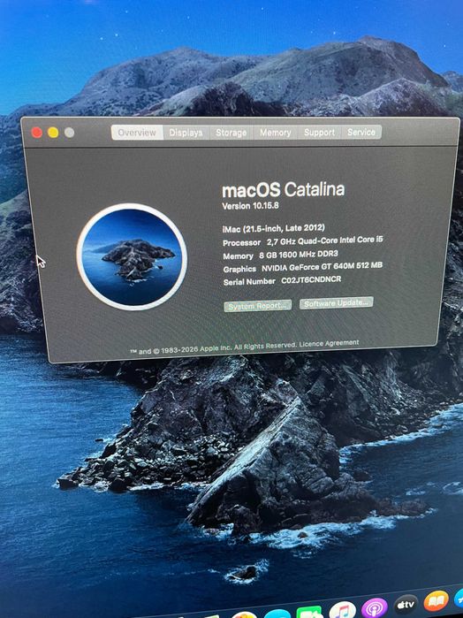 21,5 iMac A1419 (Late 2012)-8GB RAM/1TB