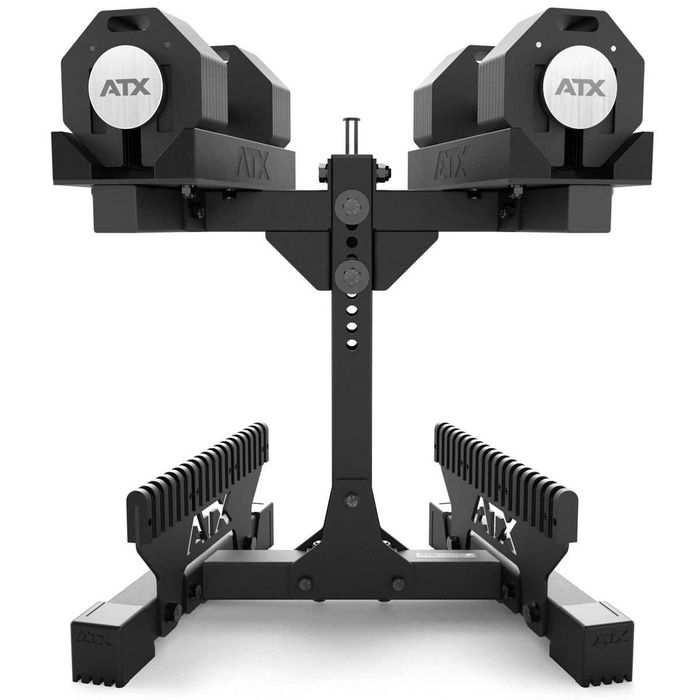 Регулируеми Дъмбели със Стойка ATX® Octa Dumbbells – 2 х 36 кг, Чифт Гири