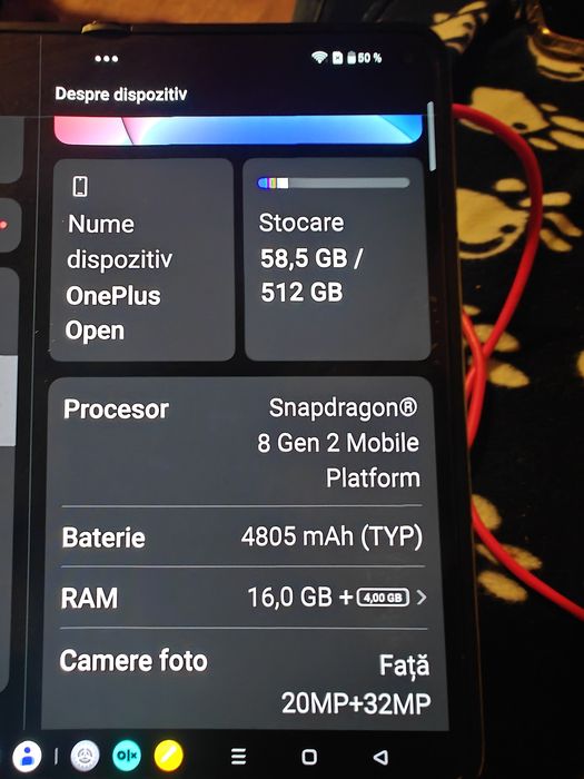 Oneplus open 16/512 GB impecabil