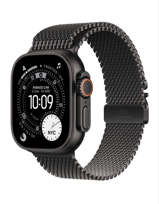Apple Watch Ultra 3 Black Titanium Milanese Loop