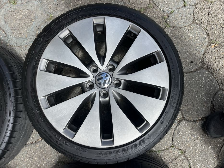 Jante aliaj 5x112mm, anvelope vara 225/40 R18, VW Golf 5/6/7/8, Touran, Eos, Jetta