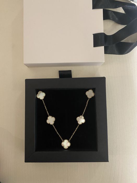 Златно колие 14 карата по модел Van cleef злато  / златен синджир