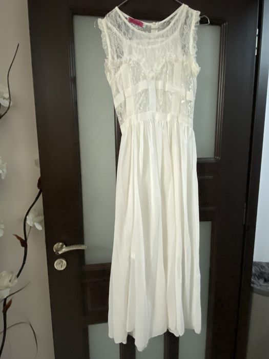 Rochie lunga de zi alba