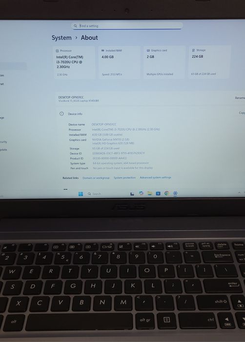 ASUS VivoBook 15 A540UB | i3-7020U | Nvidia MX110 | Full Box | Impecabil
