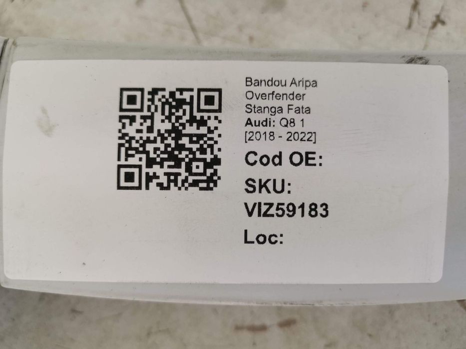 Bandou Aripa Overfender Stanga Fata Audi Q8 1 [2018 - 2022] Original I