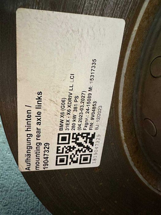 Fuzeta stângă spate BMW g06