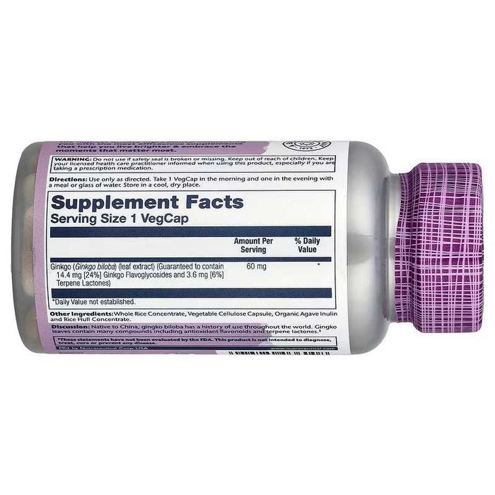 Solaray Ginkgo Biloba гинкго билоба