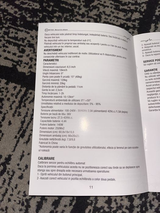 Vând HOWERBOARD myria