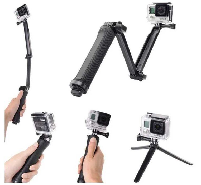 Accesoriu brat 3 way/ stick pentru Go Pro sau telefon