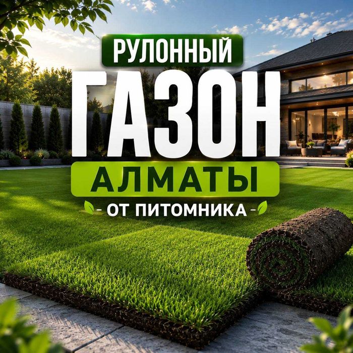 У НАС НИЗКАЯ ЦЕНА рулонный газон для дачи Алматы