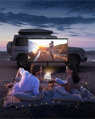 Висококачествен Проектор Jimveo 1080p Full HD  WiFi 6 и Bluetooth 5.2