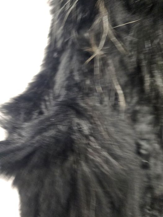 Vesta din blana naturala pe material tricotat