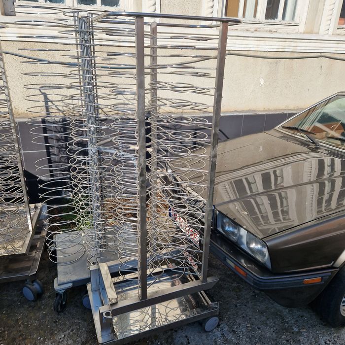 Dulap inox tavi, dospitor, dulap inox tavi cuptor, pe roti