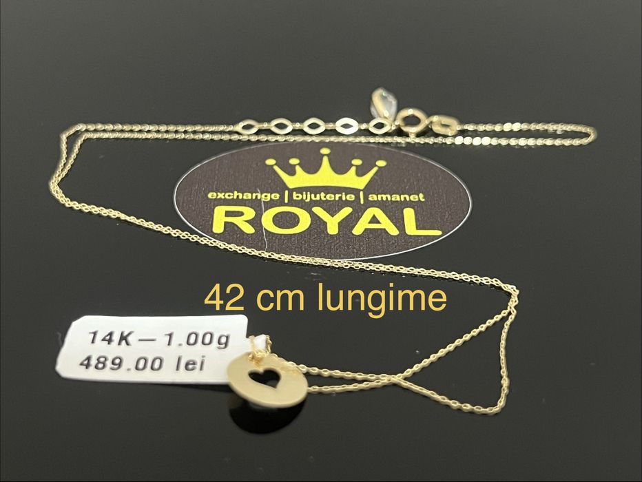 Bijuteria Royal CB : Lănțișor damă aur 14k 1,00 grame