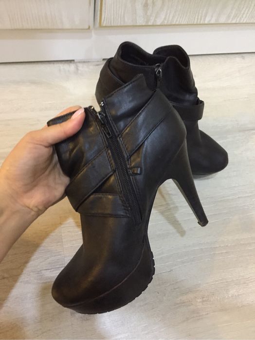 Кожанные ботильоны б/у, отдам за 4000