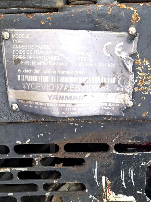 Miniexcavator Yanmar Vio 17 an 2015