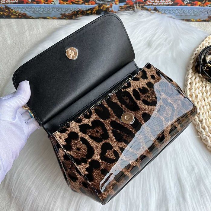 Geanta Dolce Gabbana Sicily leopard, 20 cm, Premium