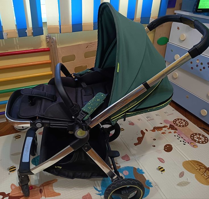 Детска количка Чиполино Елит Авокадо с три коша включени в цената.