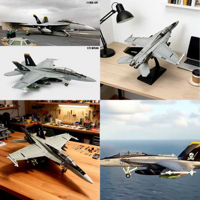 Macheta Avion F-14A /A10 /F-18F scara 1:72 27cm