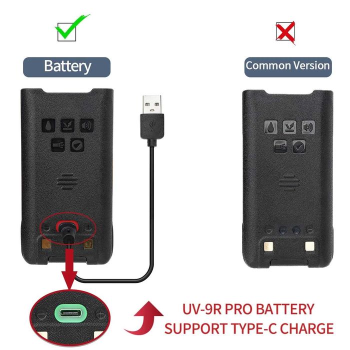 Statie portabila Baofeng UV9R PRO V2 2025, USB TIP C, NOUA