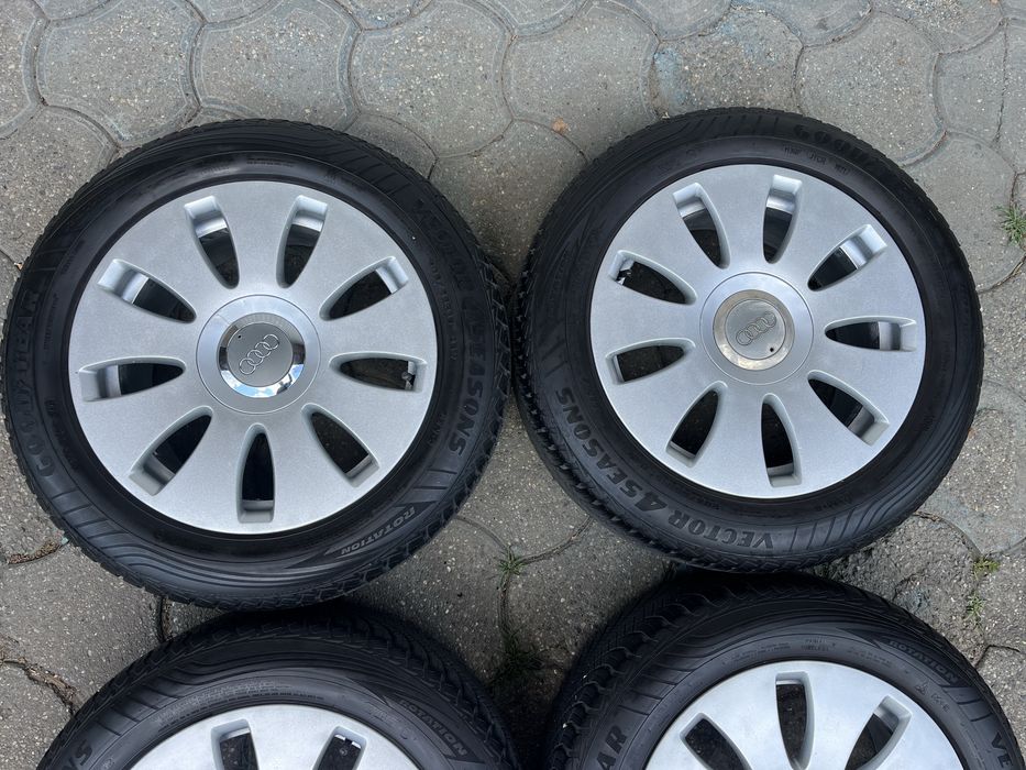 Jante aliaj 5x112mm, anvelope 205/55 R16, Audi A3, A4 B5 B6 B7, VW Seat Skoda