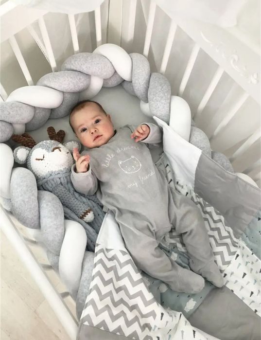 Бортики в кроватку коса