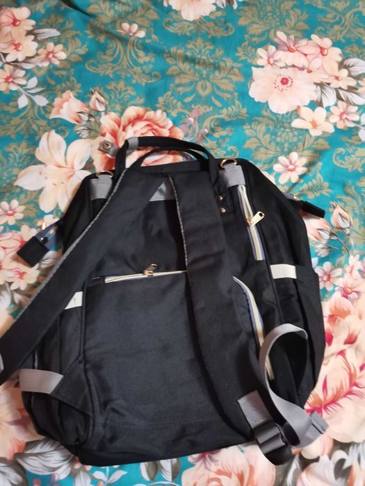 Geanta-Rucsac pentru Bebelusi, Mamici si Copii, qindu, Negru