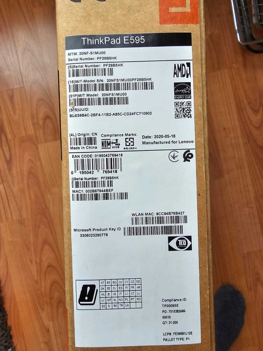 Ноутбук Lenovo Thinkpad E595 - свежая модель