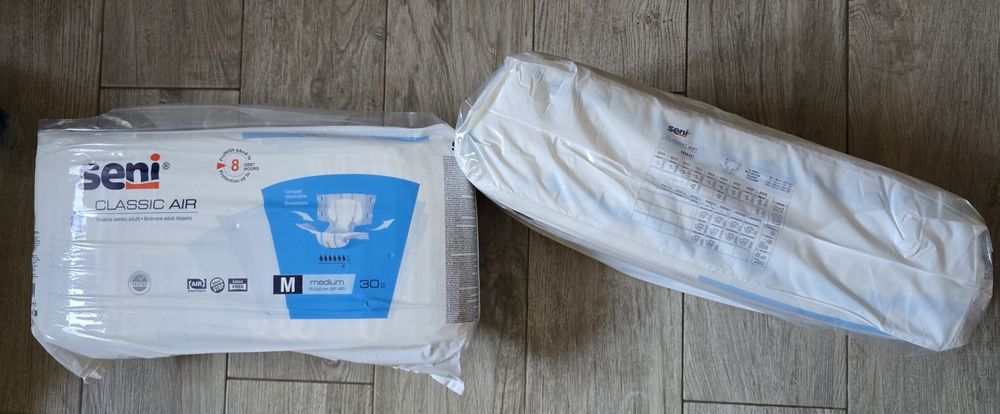 Seni Classic Air Medium, 2×30 bucati, scutece adulti