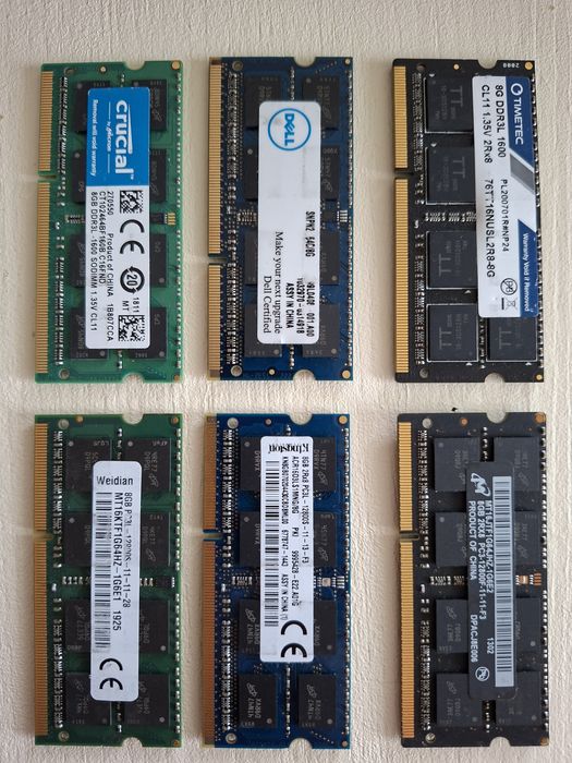 Памети за лаптопи 8 GB DDR3L RAM