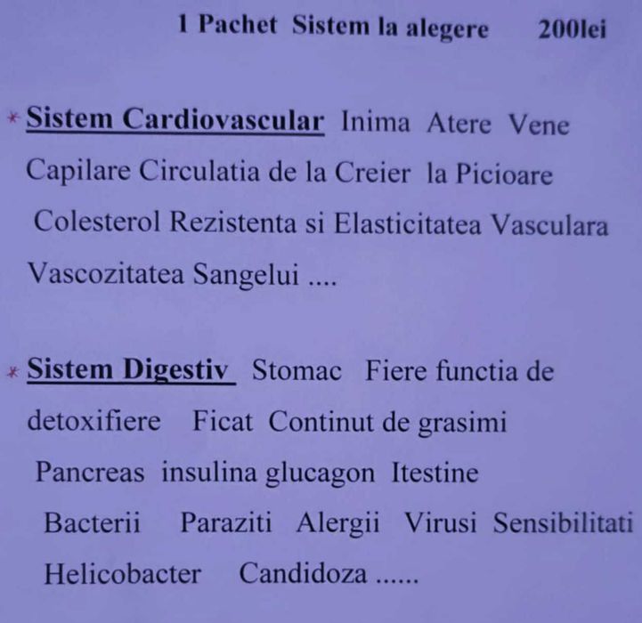 Diagnostic si Terapie cu ajutorul aparatelor de Biorezonanta