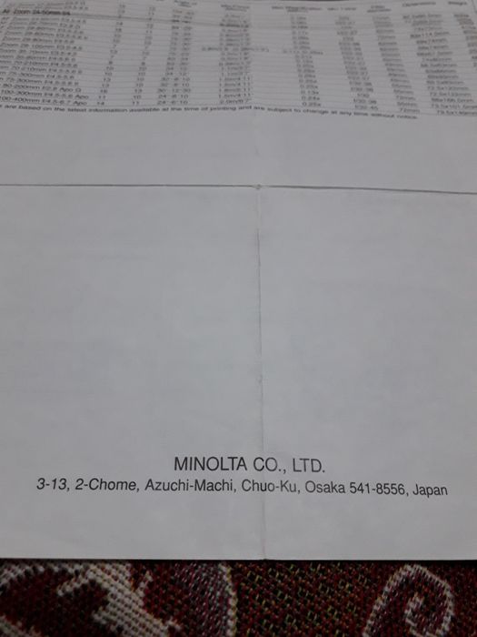Фотоаппарат " MINOLTA- Япония