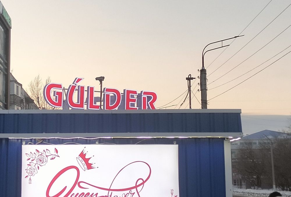 Объемные буквы ГУЛДЕР ЦВЕТЫ