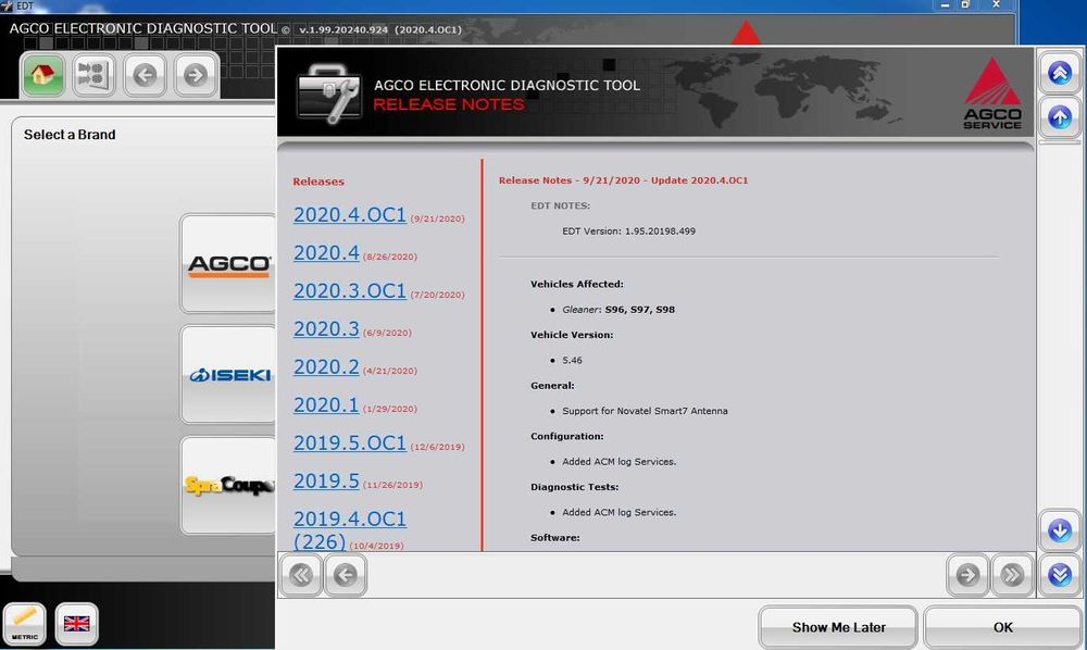 AGCO Diagnostic Program EDT Electronic 2024