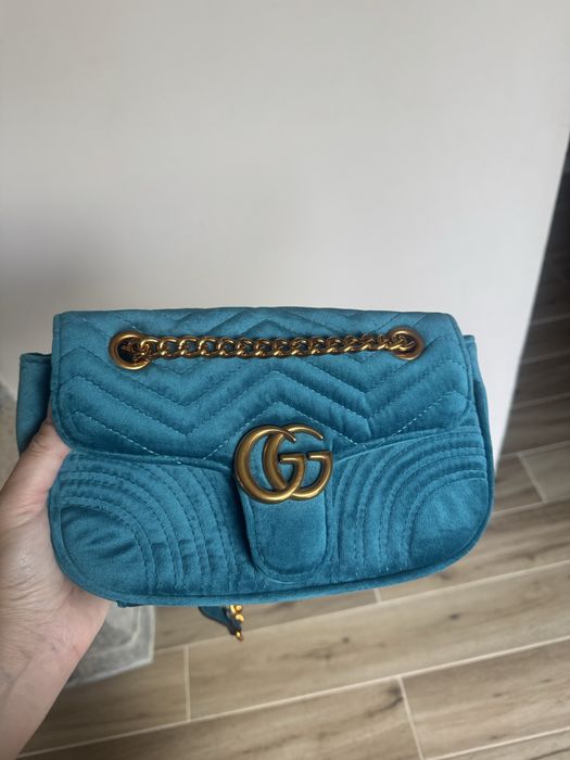 Чанта Gucci GG Marmont Matelassé Velvet Small