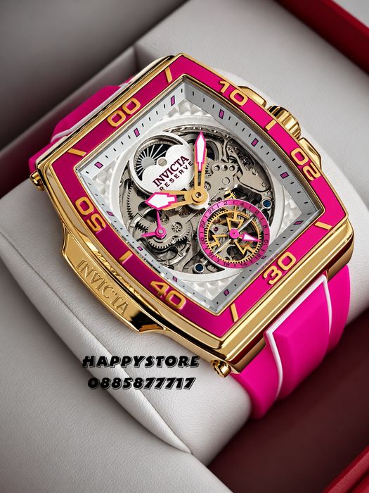 INVICTA Diablo Pink/Gold automatic 52 mm, Инвикта нов мъжки часовник