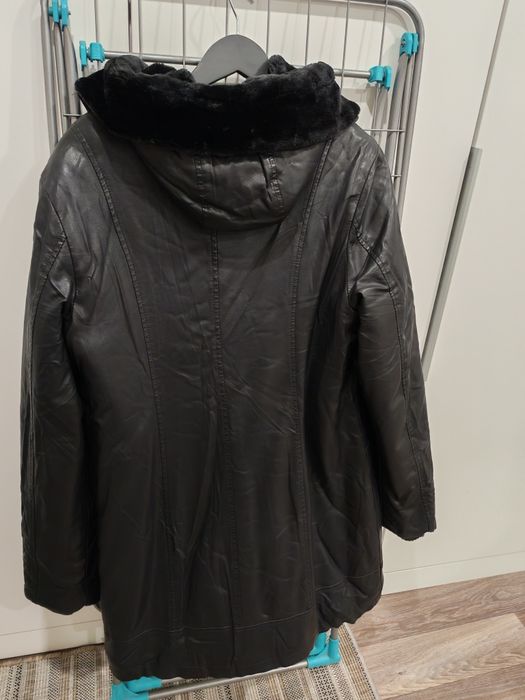 Пальто экокожа зимнее