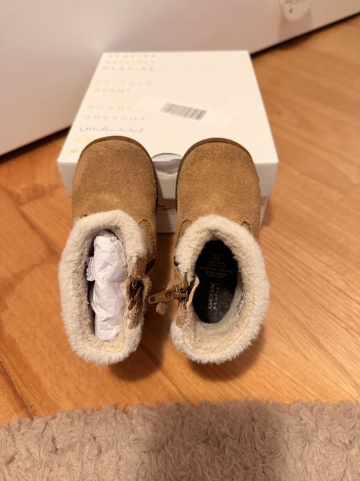 Ghete de iarna Geox din piele intoarsa, marimea 22