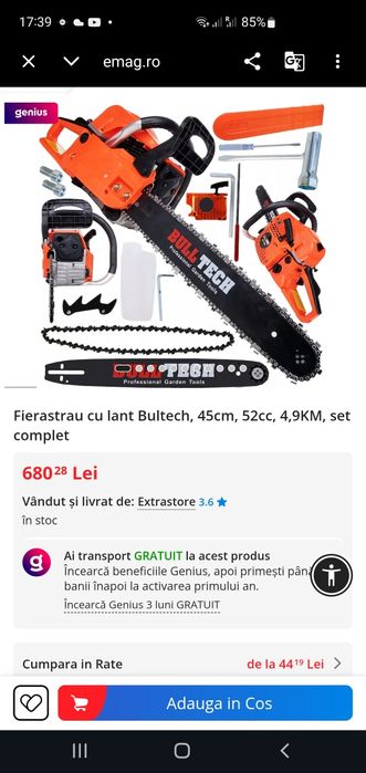 Vând drujbă pe benzină